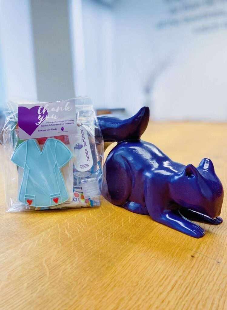 Curate Partners | Curate Cares Thank you package with squirrel