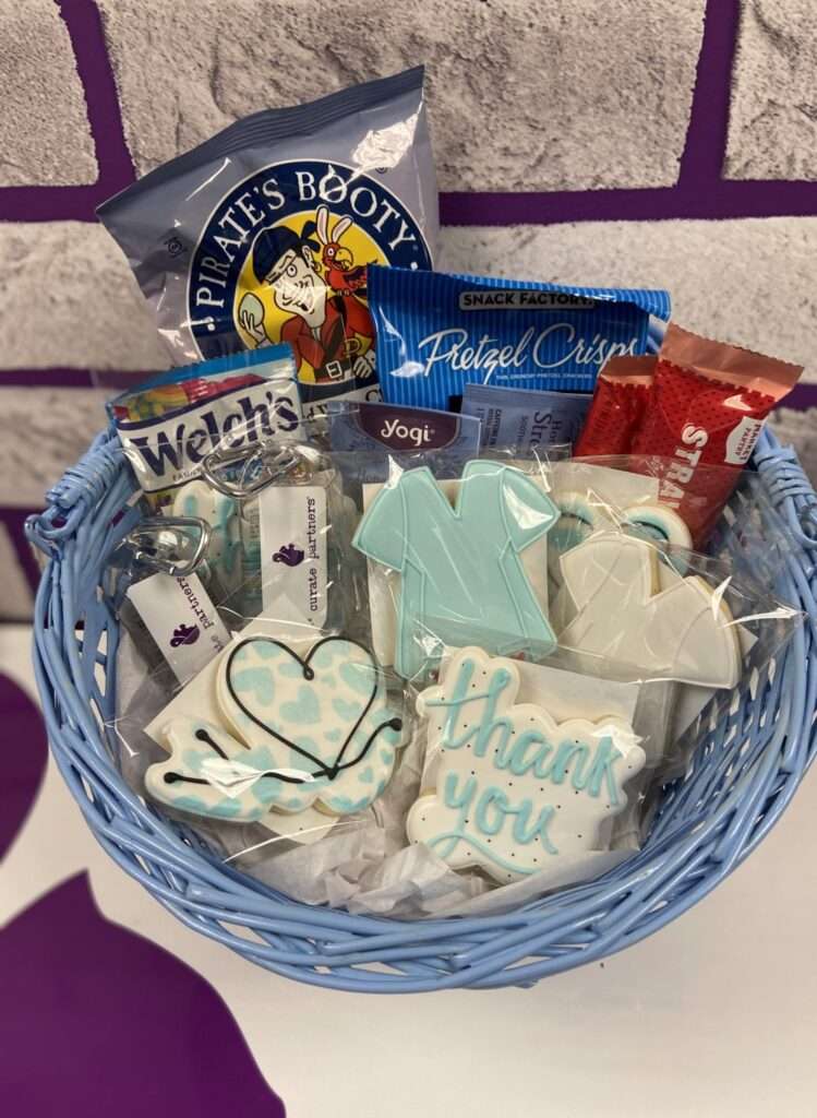 Curate Partners | Curate Cares Thank you basket for frontline workers